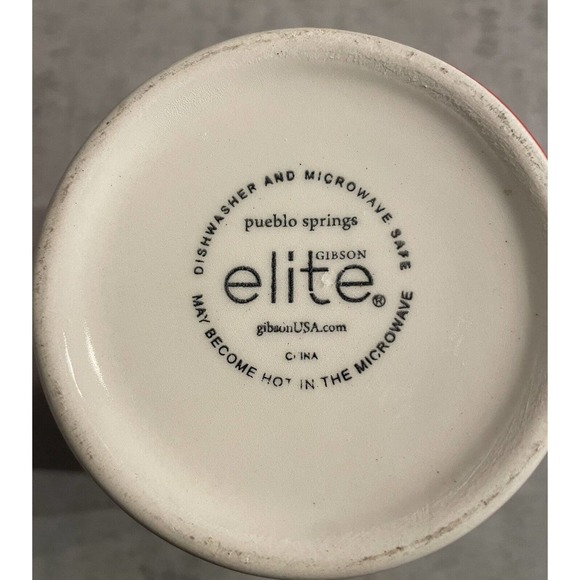 (2) Gibson Elite Pueblo Springs Coffee Mug Pueblo Springs Red Cup Large - Picture 10 of 10